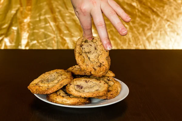 Schweizer Schokoladenkekse auf einem Tisch — Stockfoto