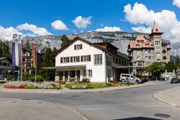 Venkovní pohled na staré město Flims ve Švýcarsku — Stock fotografie