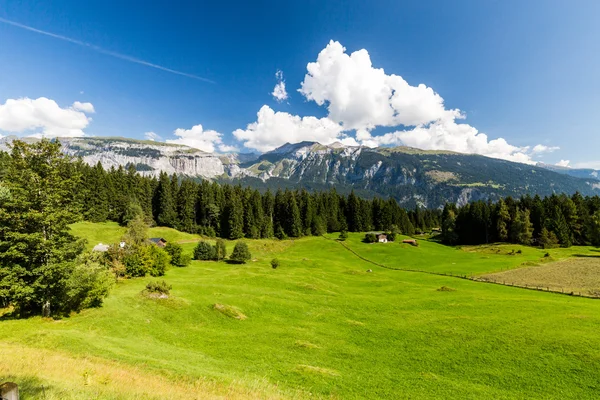 Turistická oblast nedaleko Caumasee, Flims, Švýcarsko — Stock fotografie