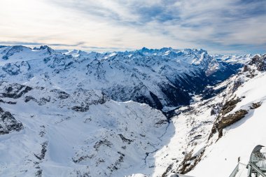 Engelberg, İsviçre manzaraları Kayak tesisi