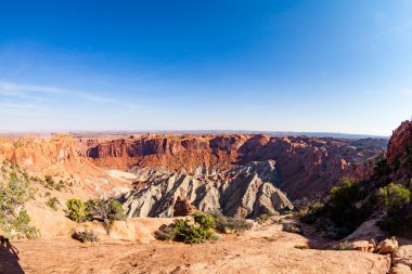 Views of Upheaval Dome in Canyonlands National Park clipart