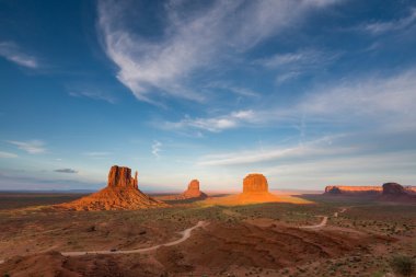 Monument Valley at sunset clipart