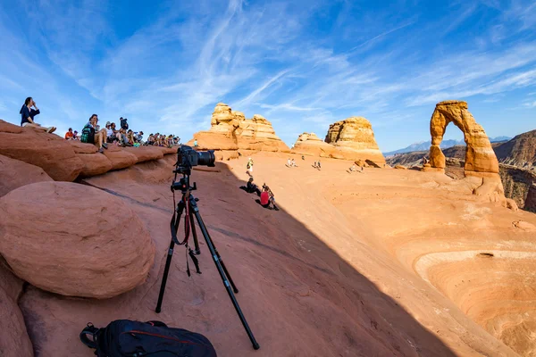 Views of the Delicate Arch in Arches National Park — Stock Photo, Image