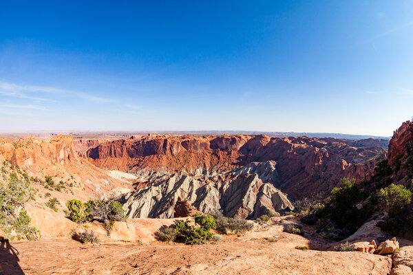 Views of Upheaval Dome in Canyonlands National Park