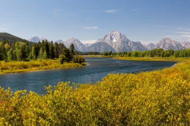 Grand Teton National Park and the Snake River clipart