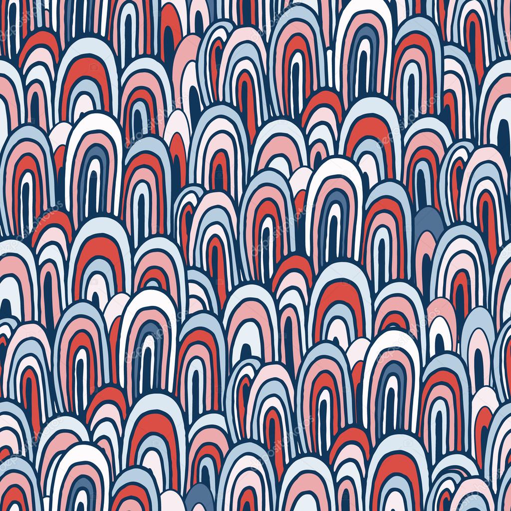 Seamless abstract doodle pattern. Vector illustration