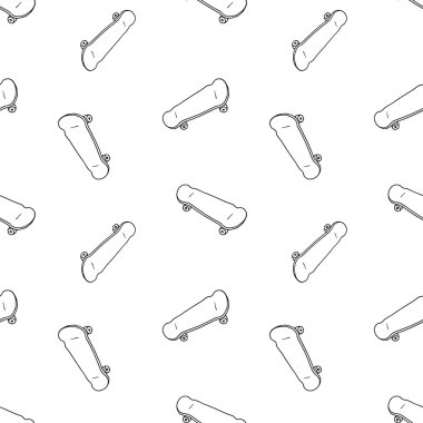 Kaykay siyah beyaz seamless modeli