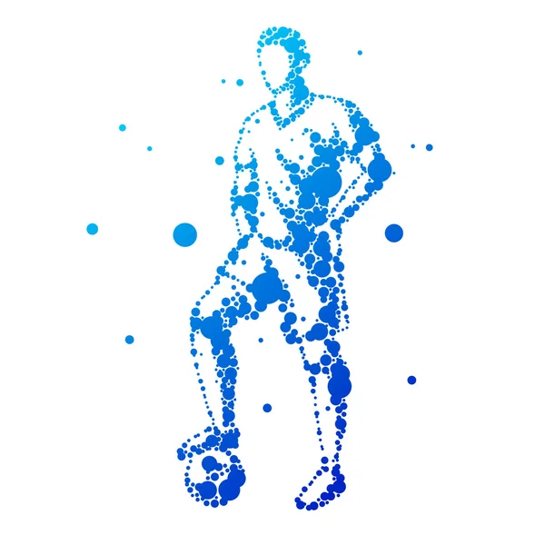 Abbildung eines abstrakten Fußballers. — Stockvektor