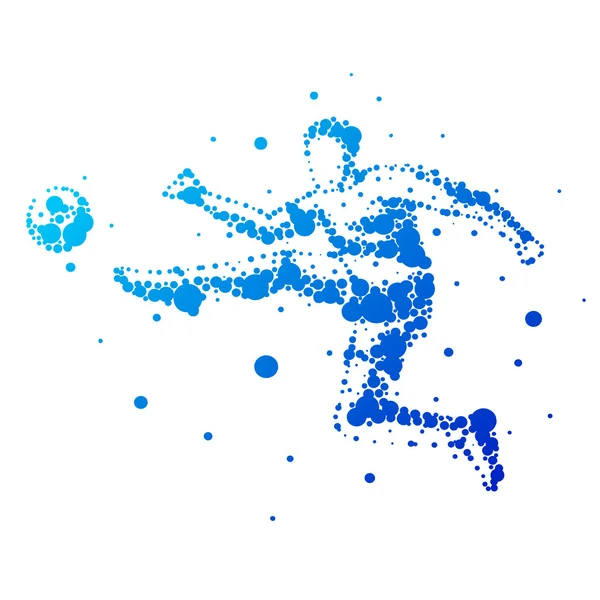 İllüstrasyon soyut futbolcu.