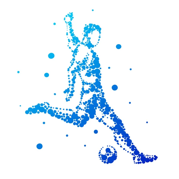 İllüstrasyon soyut futbolcu.