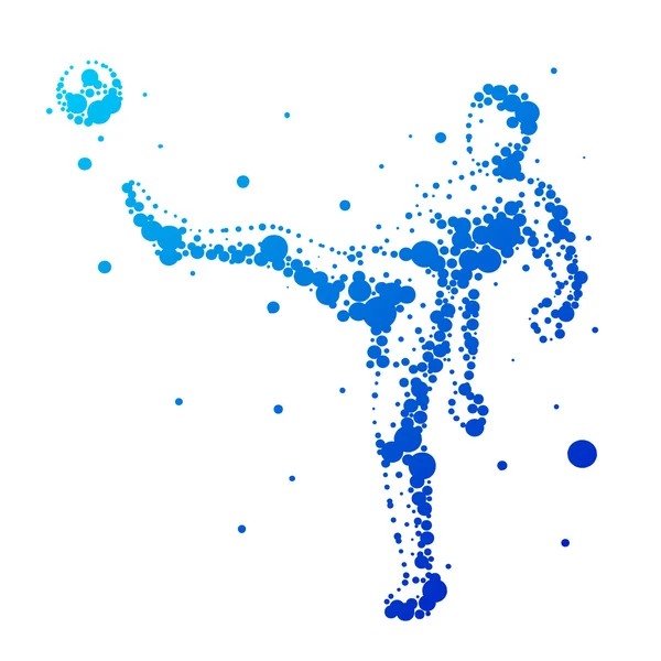 İllüstrasyon soyut futbolcu.