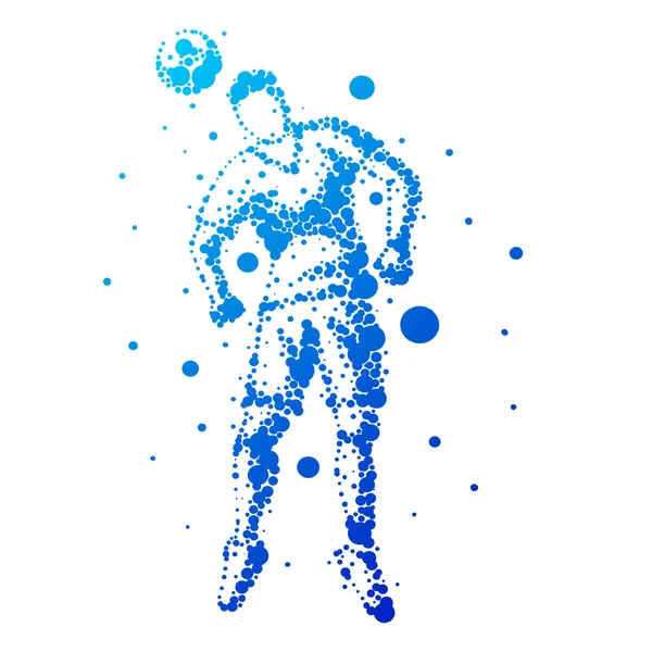 Illustration d'un footballeur abstrait . — Image vectorielle