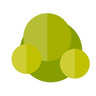 Düz tarzda bir Bush İllüstrasyon