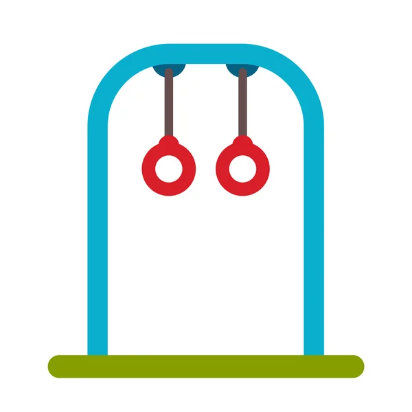 Attrezzature per parchi giochi in stile piatto — Vettoriale Stock