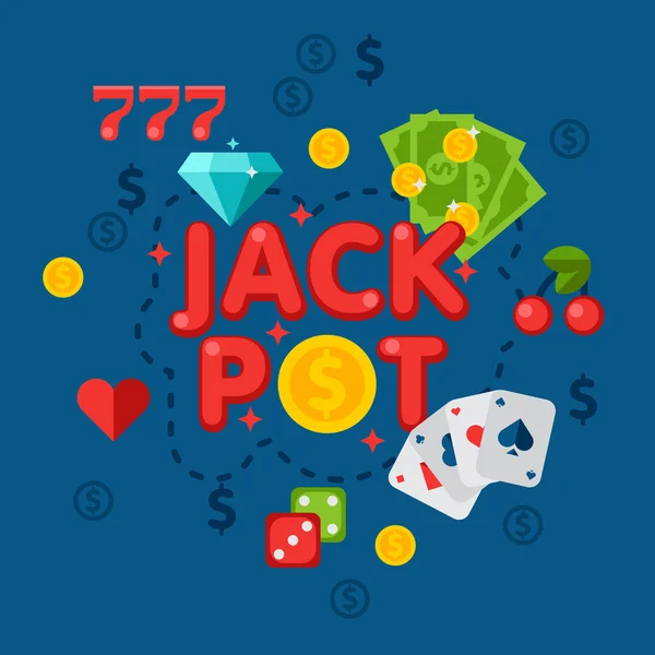 Casino çizimde düz stil