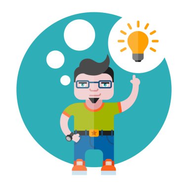 bir ampul ile Tasarımcısı