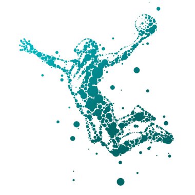 soyut basketbol oyuncusu olarak atlama