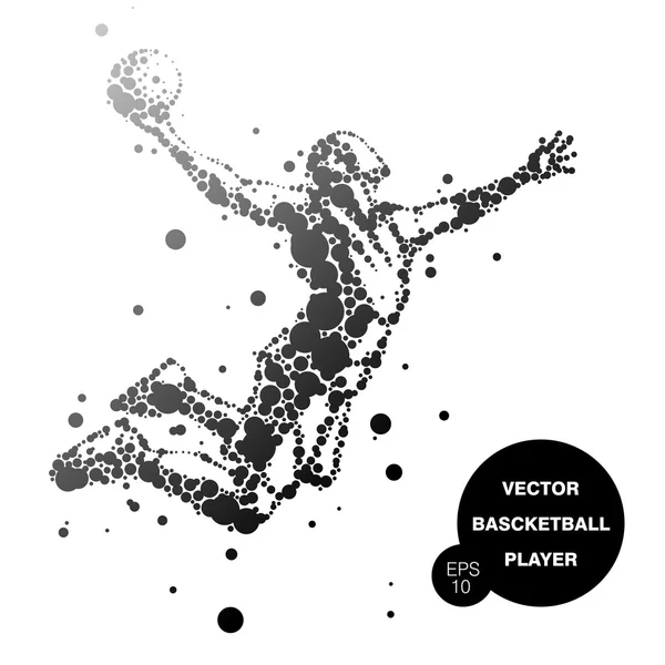 Jogador de basquete abstrato no salto — Vetor de Stock