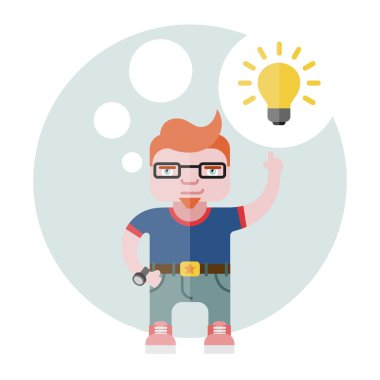 bir ampul ile Tasarımcısı