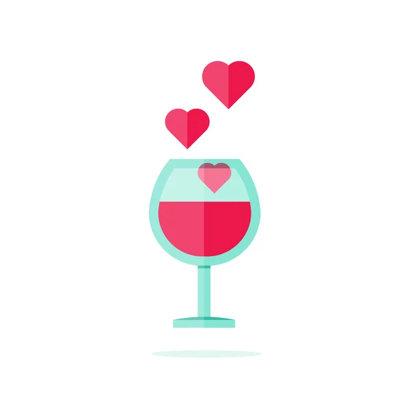 Valentine day icon in flat style — Stock Vector