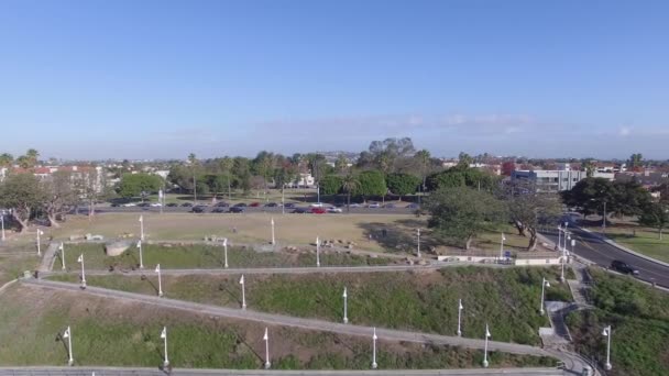 Vista del parque de la ciudad desde la altura — Vídeos de Stock