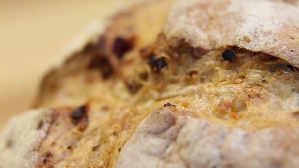 Smakelijk appeltaart close-up — Stockvideo