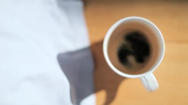Kopp kaffe med en fin crema — Stockvideo