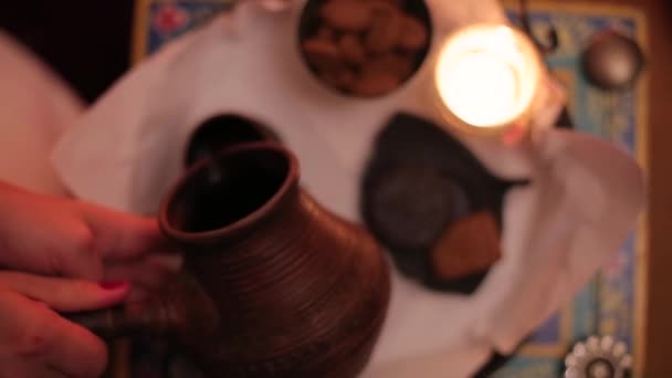 Ceremonia del té en el salón spa — Vídeos de Stock