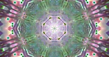 Canlı tünel video döngüsü ekran koruyucuları ve dinamik geometrik desenler ve parlak renkler için görsel bir deneyim yaratır