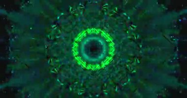 Canlı tünel video döngüsü ekran koruyucuları ve dinamik geometrik desenler ve parlak renkler için görsel bir deneyim yaratır