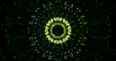 Canlı tünel video döngüsü ekran koruyucuları ve dinamik geometrik desenler ve parlak renkler için görsel bir deneyim yaratır