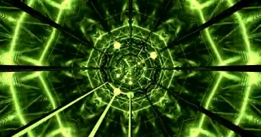 Dinamik tünel video döngüsü görsel deneyim için canlı renkler ve şekiller sunar