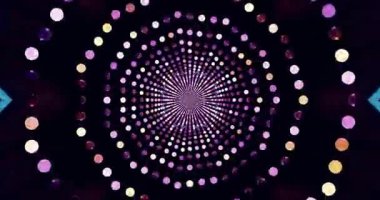 Canlı renklerde dönen renkli geometrik desen 