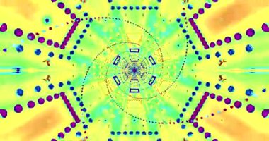 neon geometrik soyut dönüş deseni 