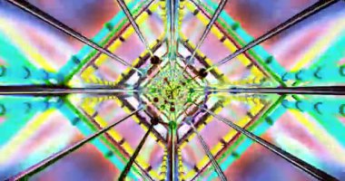 Hareketli tüneli dinamik ışıklar ve renklerle keşfedin. Kusursuz döngüde büyüleyici bir görsel deneyim yaratın.