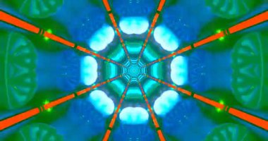 Tünel video vj ekran koruyucusu canlı renkler ve büyüleyici desenlerle görsel bir deneyim yaratıyor