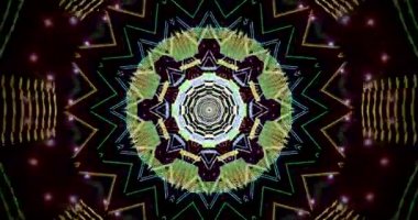 Büyüleyici bir görsel ekran içinde canlı renkler ve dinamik desenlere sahip kusursuz tünel video vj ekran koruyucusu