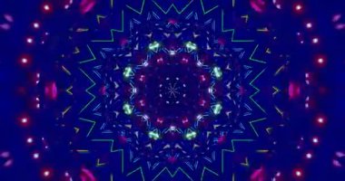 Dark Blue Kaleidoscopic Mandala Pattern