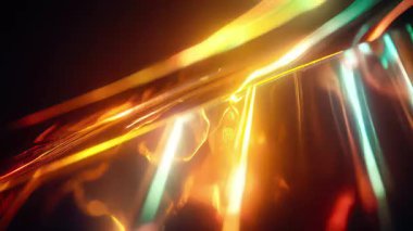 Abstract Background of Bright Orange and Yellow Light Streaks