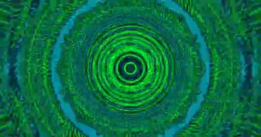 Green and Blue Abstract Pattern with Concentric Ripples