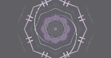 Seamless tunnel video loop creating a captivating visual experience with vibrant colors and intricate patterns