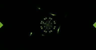 Colorful tunnel video loop with dynamic shapes and patterns