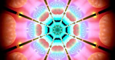 Tünel video vj ekran koruyucusu canlı renkler ve büyüleyici desenlerle görsel bir deneyim yaratıyor