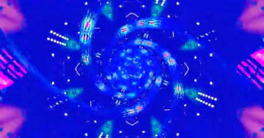 Mesmerizing tunnel video loop with vibrant colors and seamless motion for captivating screensaver experience
