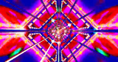 Renkli tünel video vj döngü ekran koruyucu büyüleyici görsel deneyim oluşturur