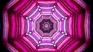 Colorful tunnel video loop offers seamless visual experience for screensaver settings and relaxation