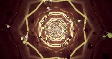 Eksiksiz döngü sergilenen geometrik döngü ile canlı tünel deneyimi