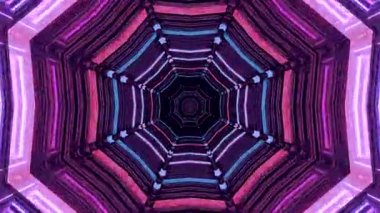 Colorful tunnel video loop creating a mesmerizing visual experience with seamless transitions in vibrant hues