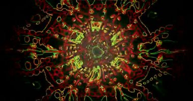 Ekran koruyucu deneyimi için canlı desenlere sahip tünel video döngüsü