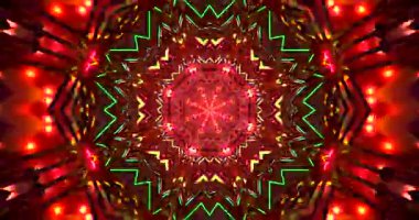 Tunnel visualization video loop creates a dynamic and captivating pattern of glowing colors and shapes